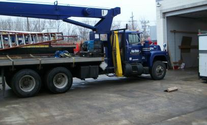 sign installation truck