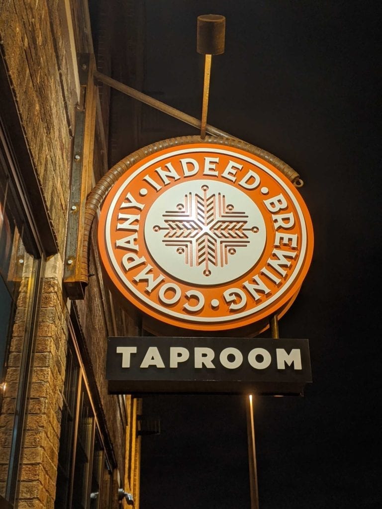 wall sign for taproom