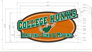 production release of college hunks moving sign