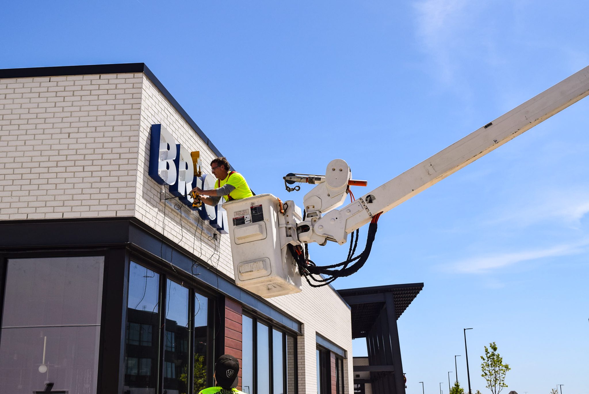 Brick Signage Installation