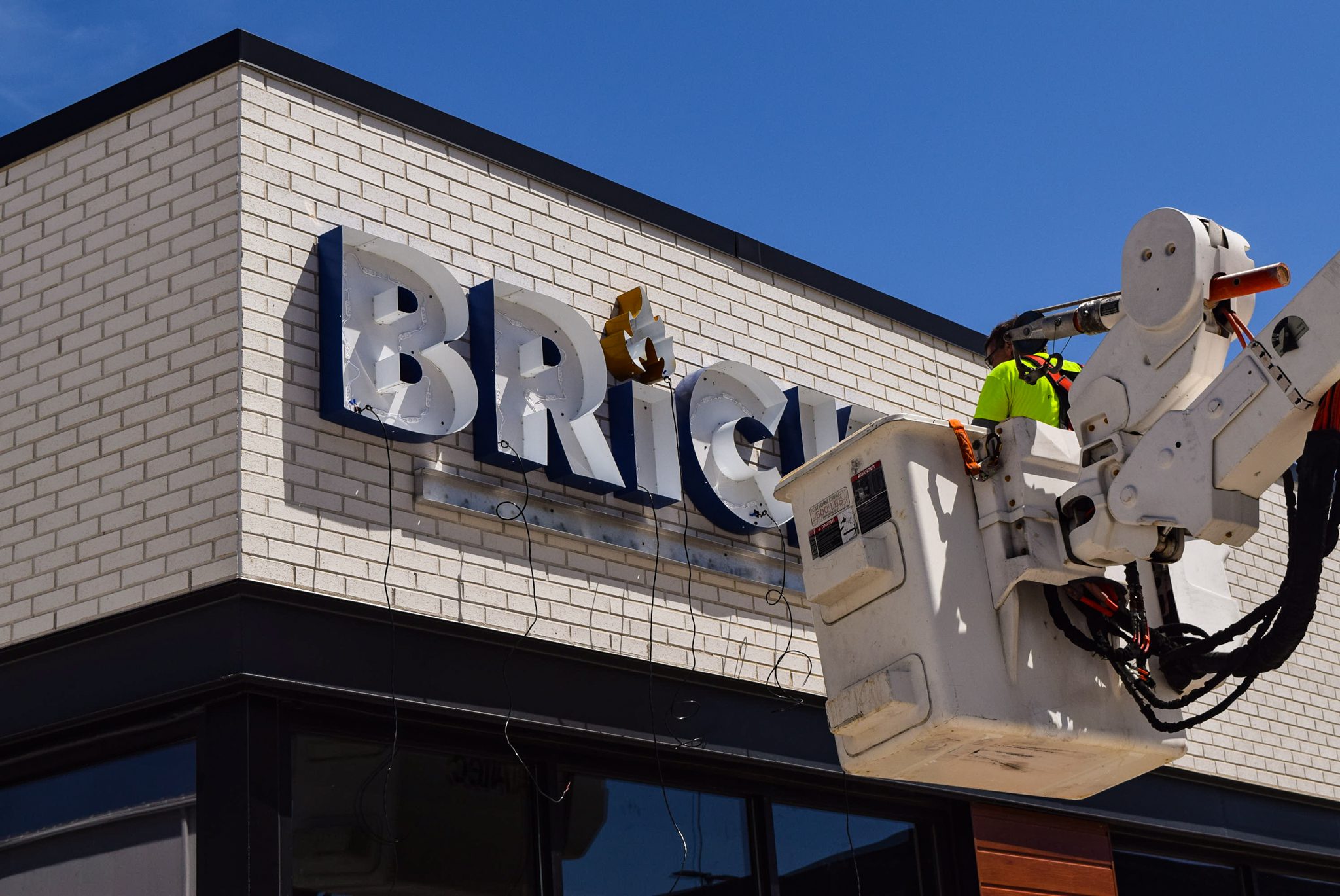 Installing Brick Signage