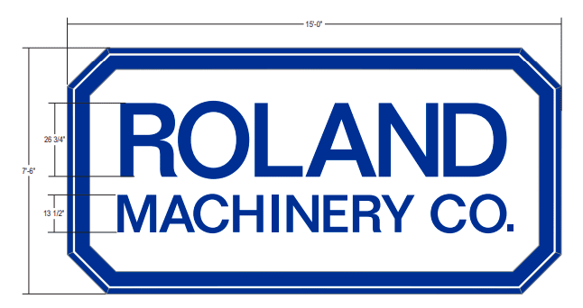 Roland Machinery Signage