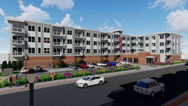 Multi-Apartment Development Theater Terrace Rendering