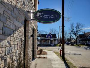 Community State Bank wall sign