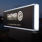 internally lit monument sign